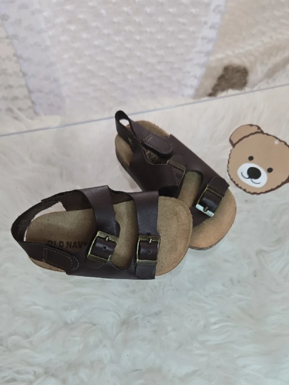 Old Navy Dark Brown Double-Buckle Kids Sandals